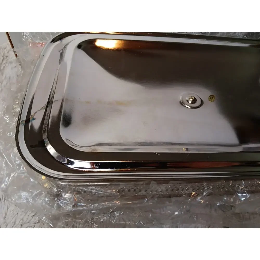 2 Qt Silver Plated Oblong Food Baker with Cover - Never Used